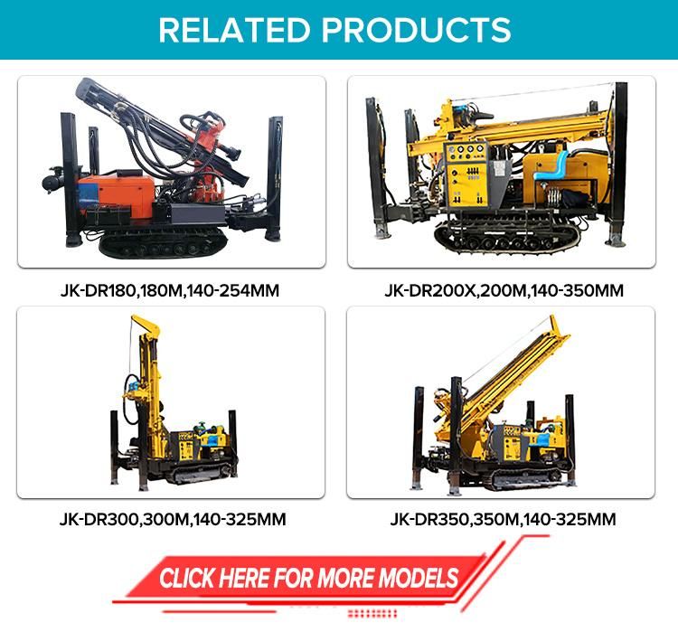 Crawler Water Well Rotary Drilling Rig Machine Drilling Depth 180m for Sale