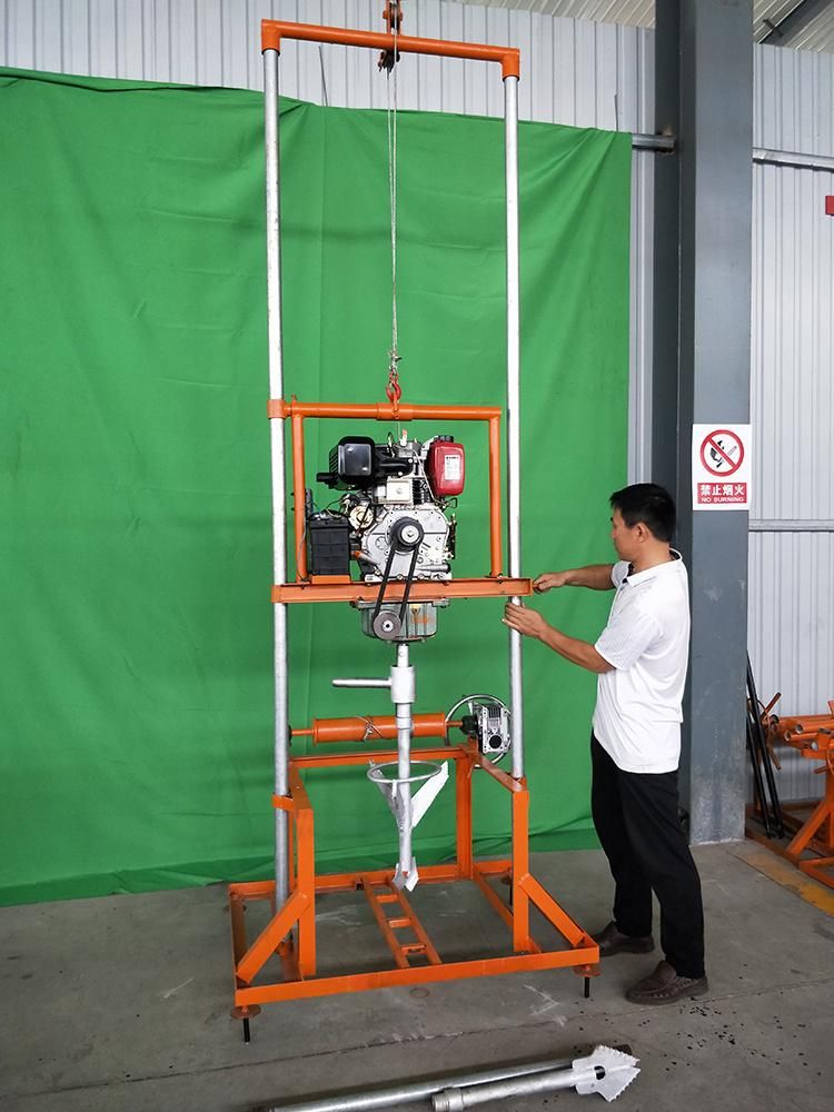 Diesel Electric Starter Water Well Drilling Rig Machine