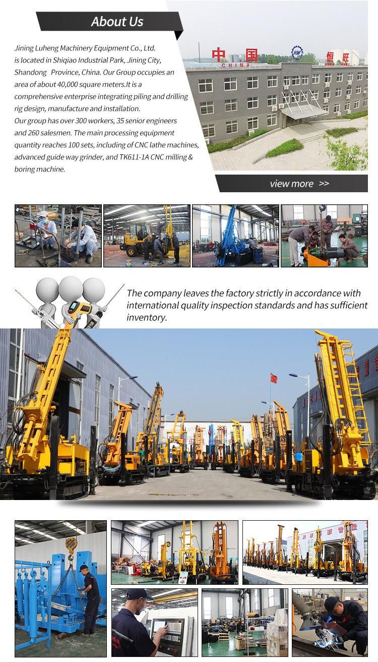150m 200m 300m Portable Pneumatic Borewell Water Well Drill Rigs for Sale