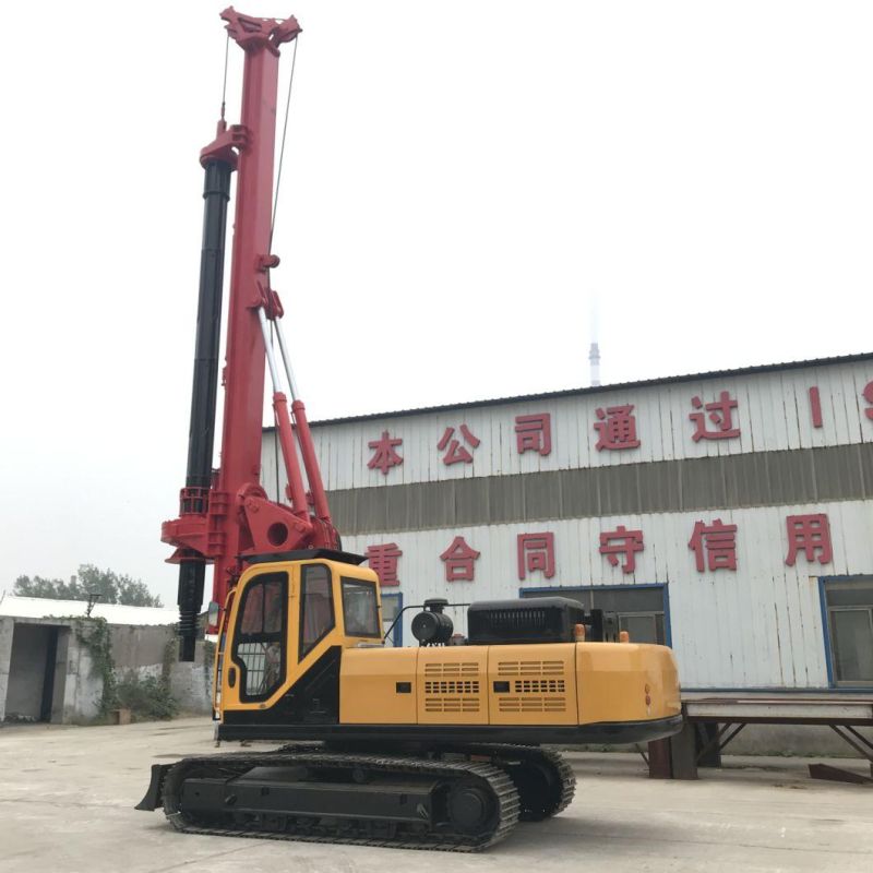 Pile and Electric Ground Screw Pile Driver Drilling Dr-90 Crawler Pile Driver Rig Machine with Two Drilling Tools for Free Can Customized