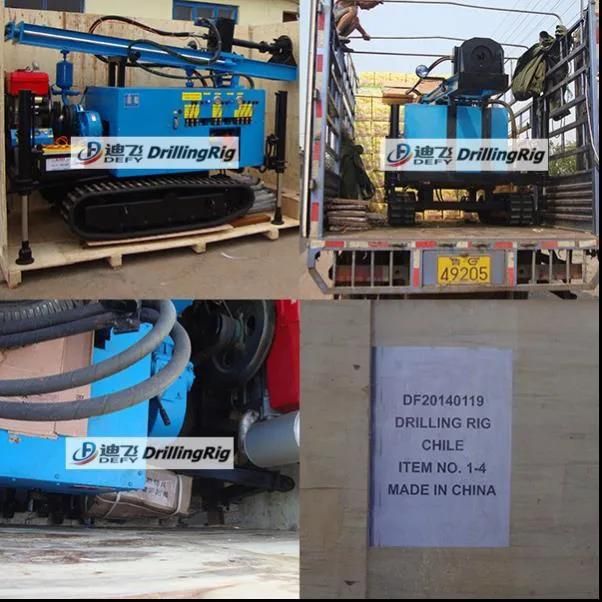 100m Portable Air Compressor Track Drill Rig for Sale