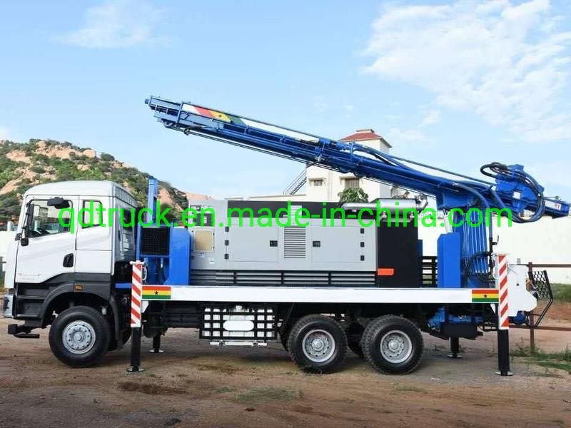 100 200 300m water well drilling rig truck mounted air compressor mud pump drill rig