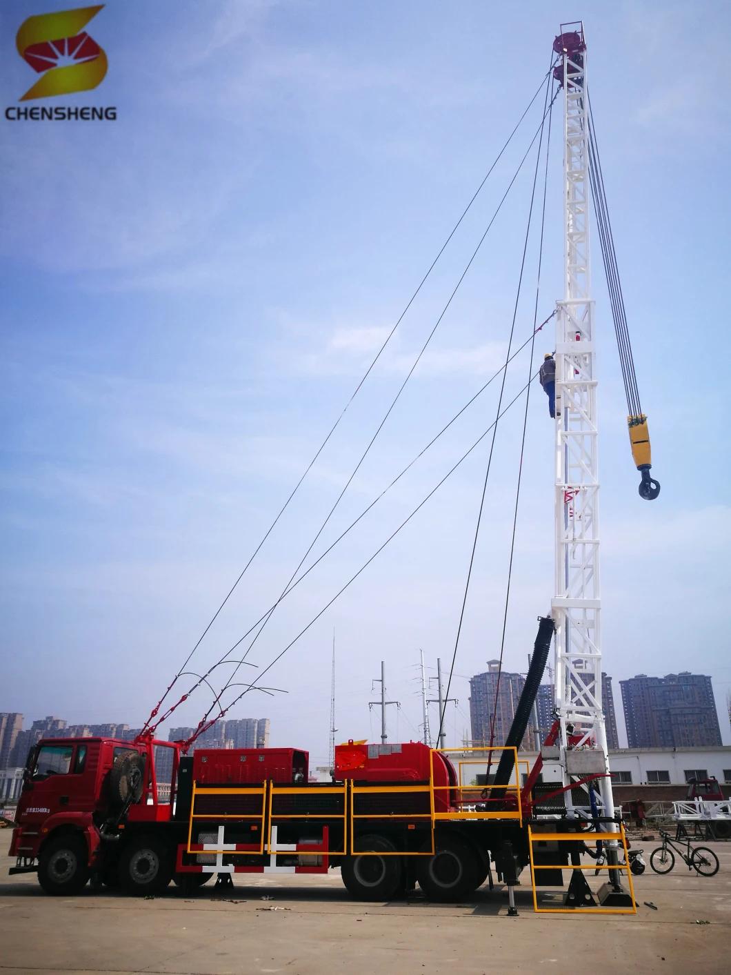 API Self Guyline Workover Rig Truck Mounted Drilling Rig