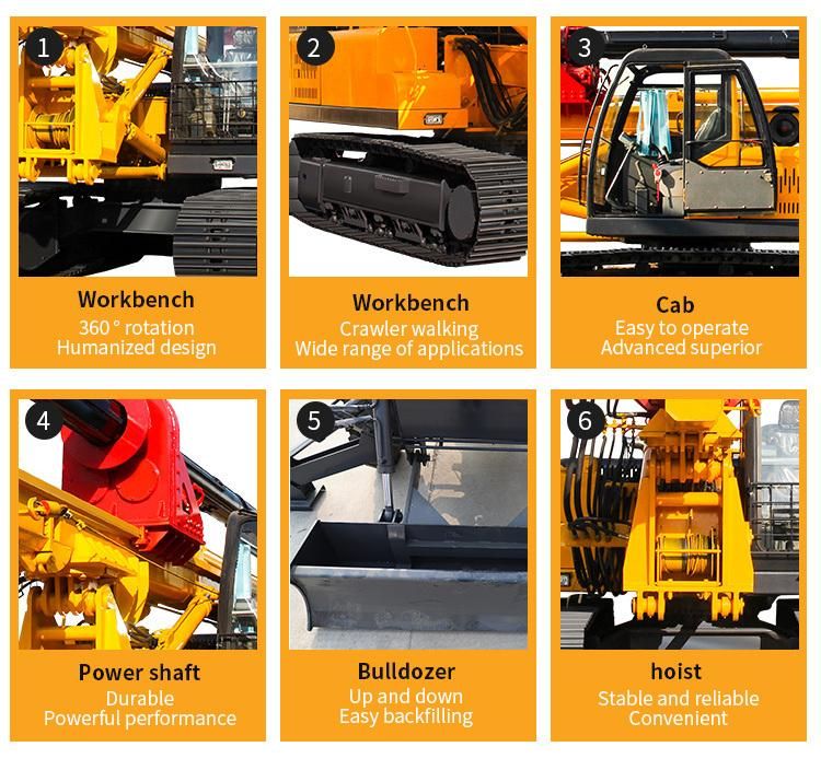 Crawler Rotary Diesel Piling Drilling Machine