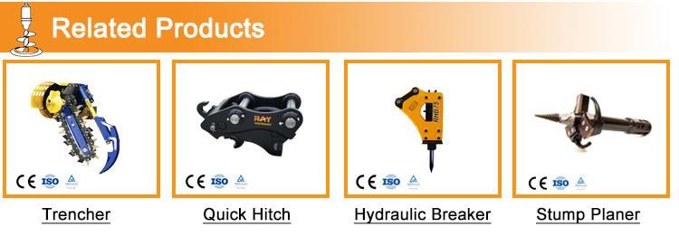 Fence Post Hole Digger Pile Foundation Drilling Rock Auger Drill Mounted on Excavator