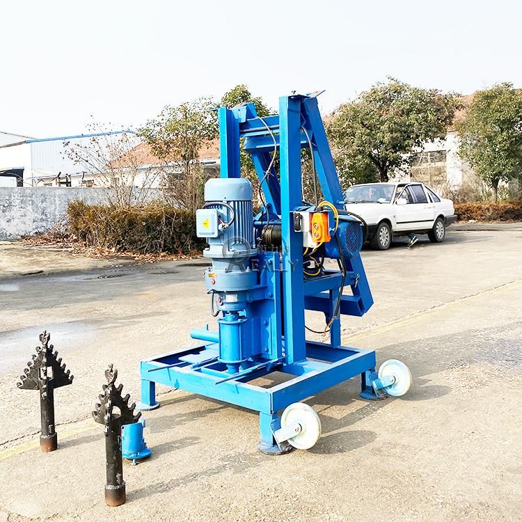 4kw Hydraulic Electric Water Well Drilling Rig Machine Price 80m Deep Borehole Drilling Machine Portable Rig Mining for Water