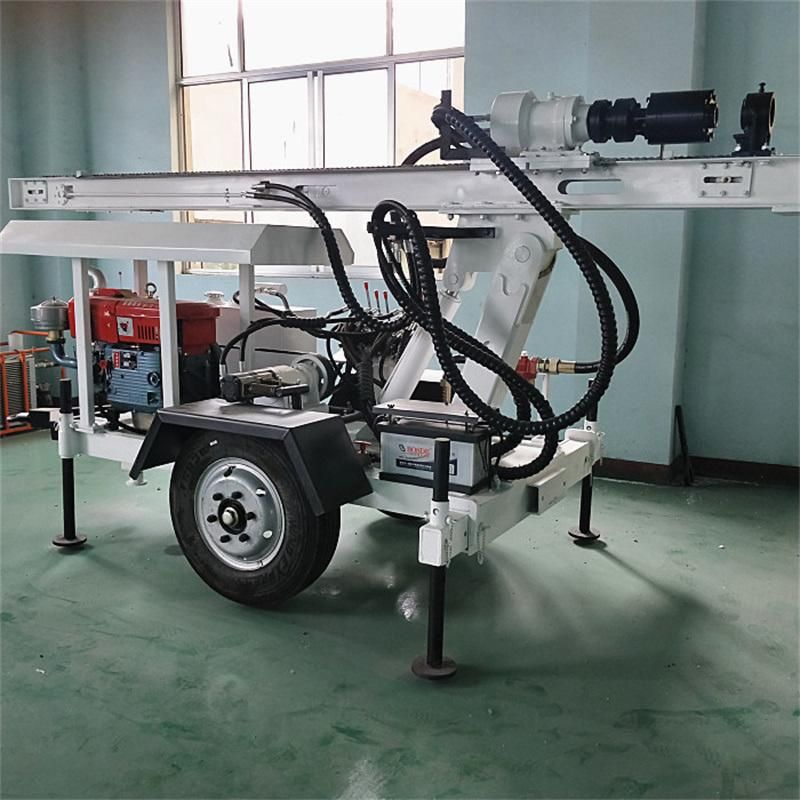 Best Price Portable Trailer Water Borehole Drilling Machines Hydraulic System Deep Water Well Drilling Rigs