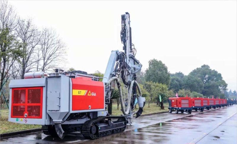 Cummins Diesel Power 154kw Rock Drill Machine Gia B3 Drilling Rig with Screw Air Compressor