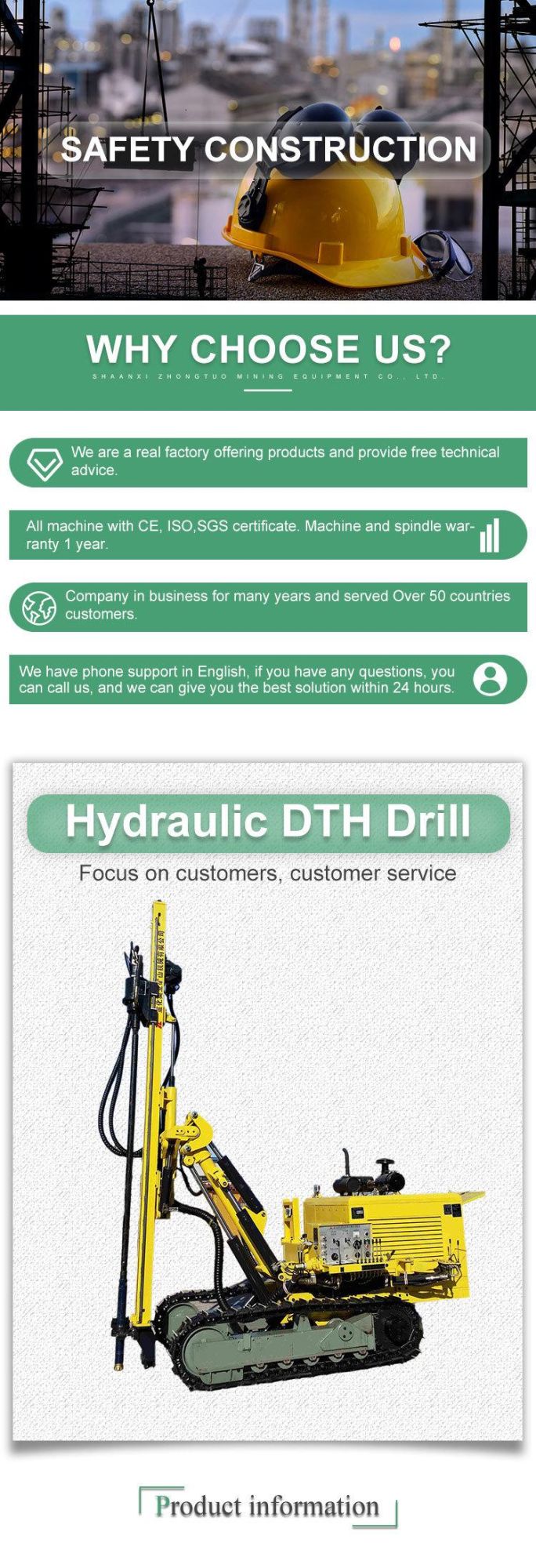 400m Water Well Drilling Rig Machine Hydraulic Crawler Drill Machine