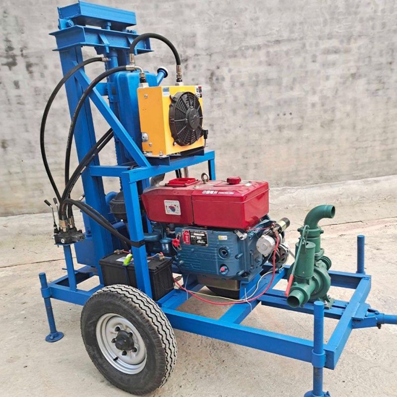 Diesel 130m-150m Borehole Machine for Sale Equipment Portable Well Drilling Rig with Good Price