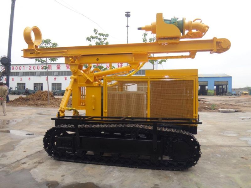 Solar Power 1-4m Photovoltaic Crawler Ground Drilling Pile Driver Machine