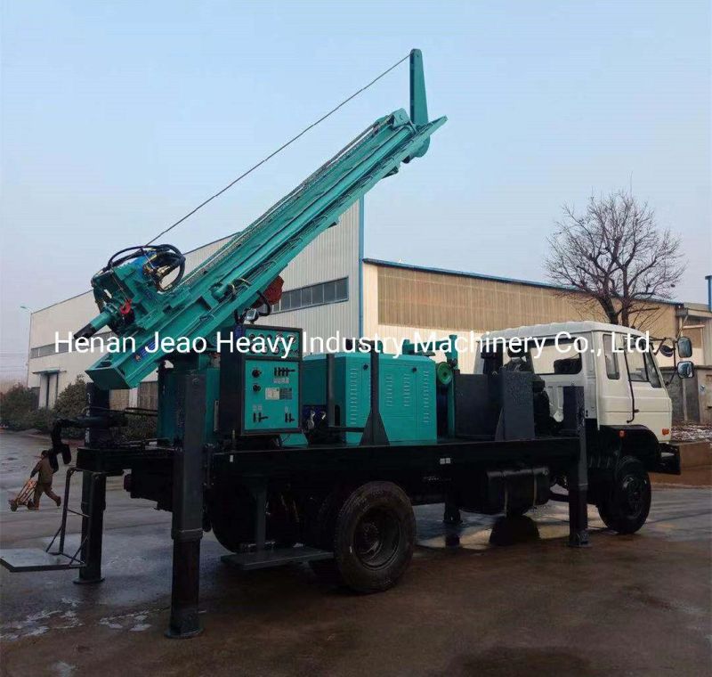 350m Truck Mounted Top Drive Head Hydraulic Borehole Water Well Drilling Rig