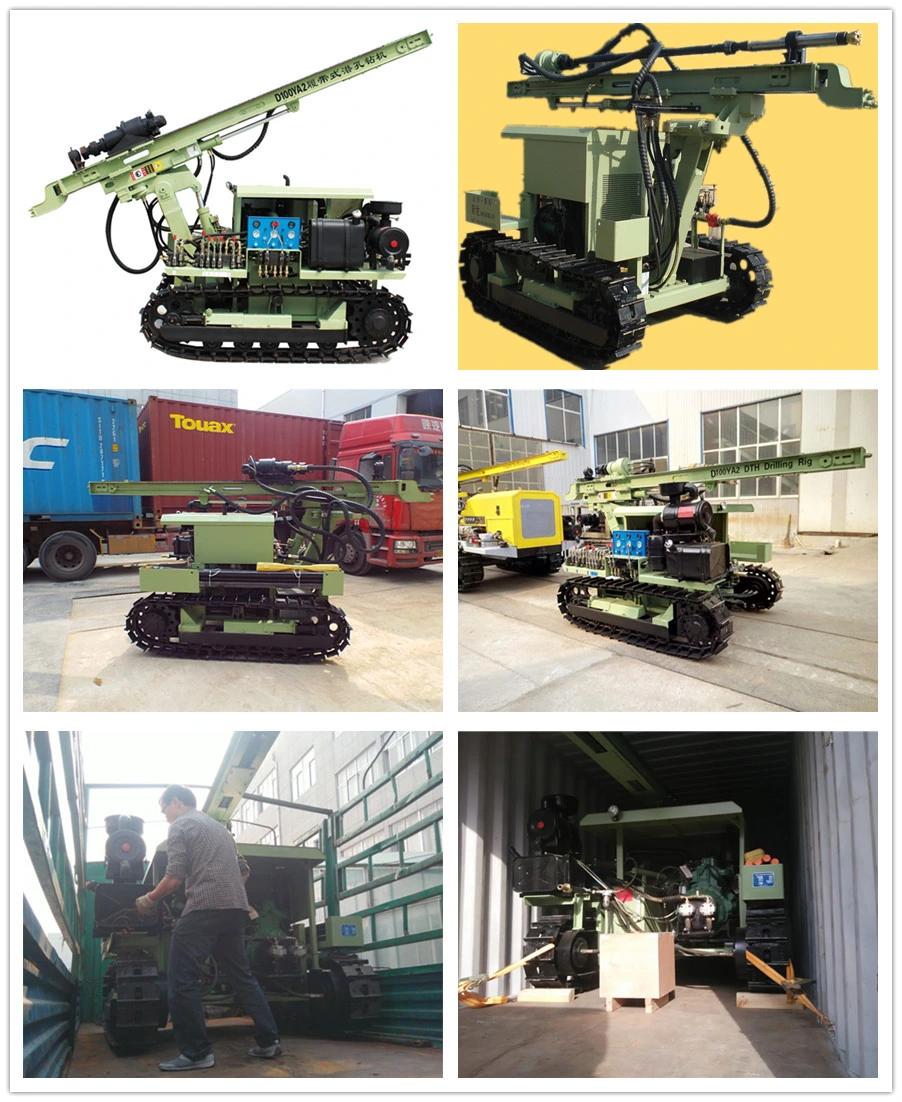 D100ya2-2 Mine DTH Borehole Drilling Rigs with Air Compressor for Kenya Pneumatic Drilling