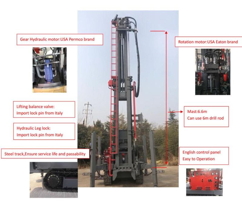 Crawler 350meters Water Well Drilling Rig
