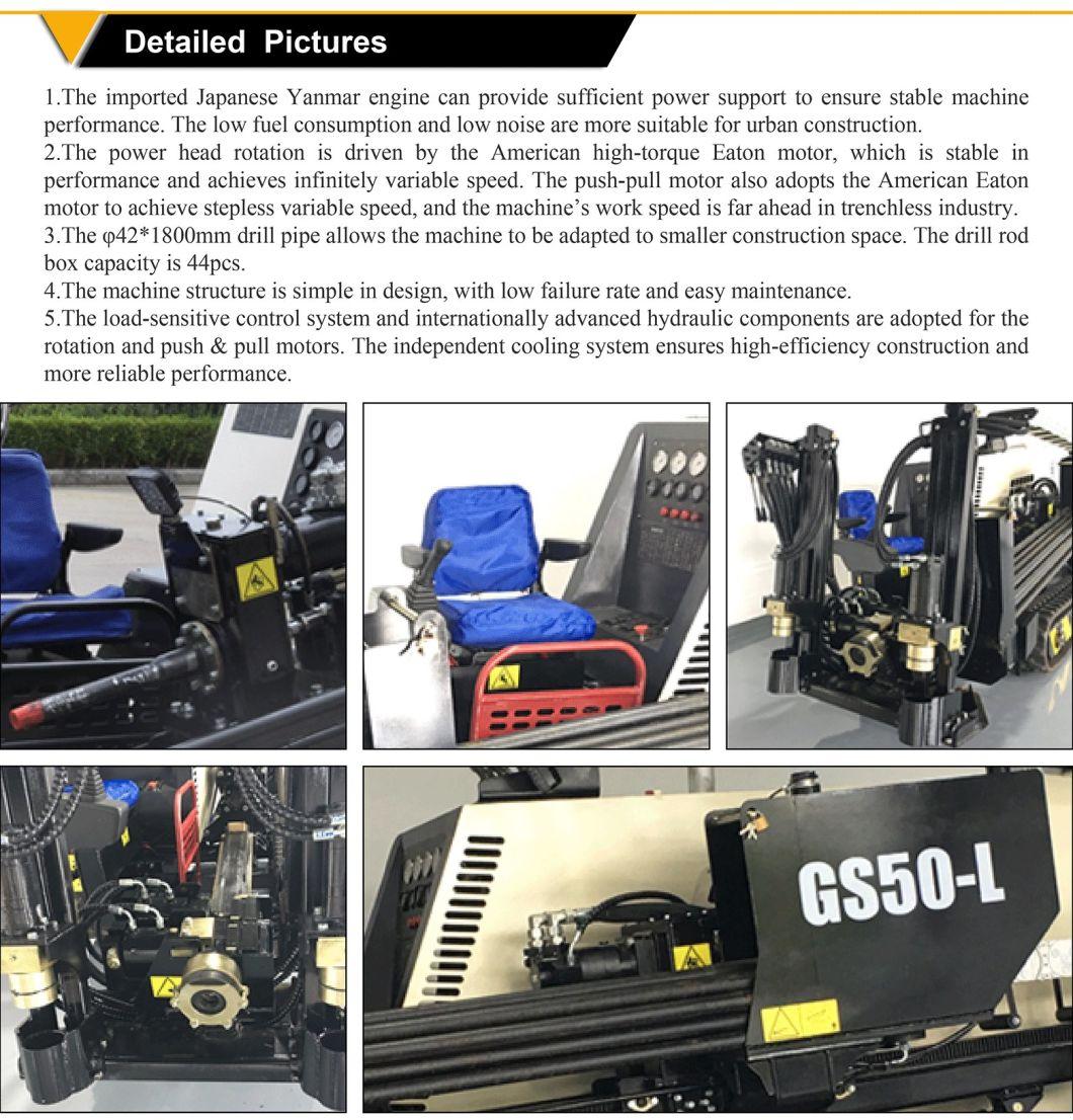 Goodeng minitype GS50-LS HDD rig trenchless machine with Yanmar engine