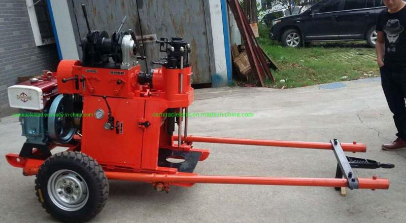 Portable Wheel Mounted Spt Soil Investigation Geotechnical Core Drilling Rig (GY-100)