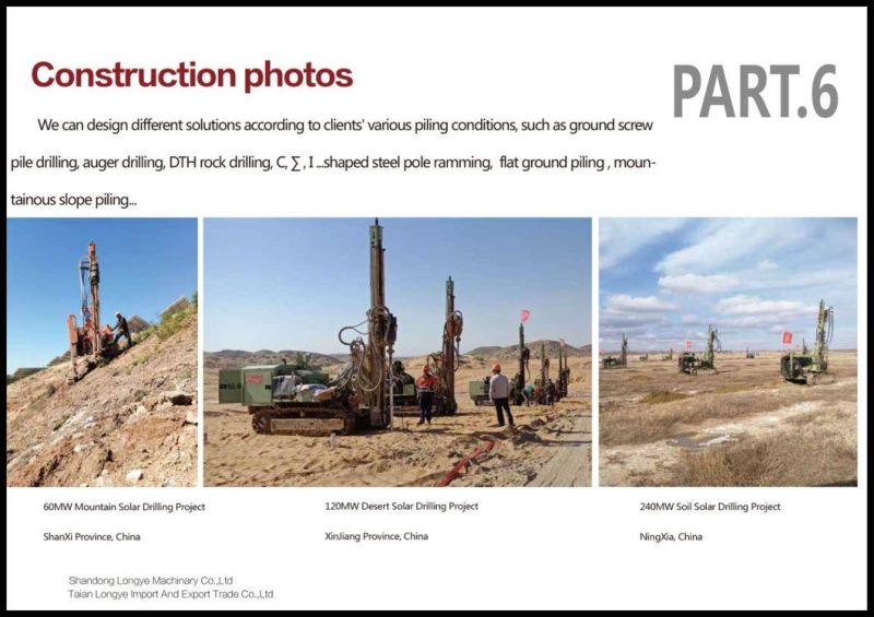 Solar Ground Screw Drilling Rig Machine for Solar Piling Foundation Drill