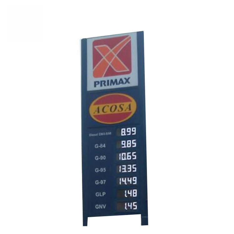 High Brightness 12/16/24 Inch White Digital 8888 LED Gas Station Price Digital Panel LED Gas Sign