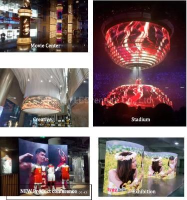 Full Color Indoor P2.5 Curve Flexible Advertising LED Billboard Display Screen