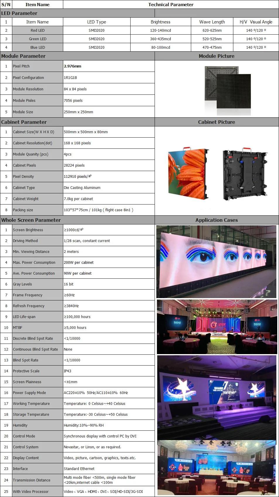 1920X1080p Digital Video Panel Internal Full Color LED Display Factory