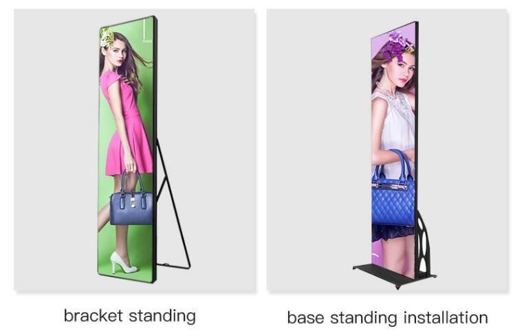 P2.5 Full Color Video LED Display Stand Poster Mirror Portable Screen