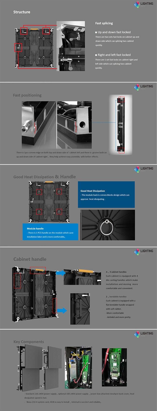 P4.8 Die Casting Aluminum Indoor /Outdoor Rental LED Display Screen