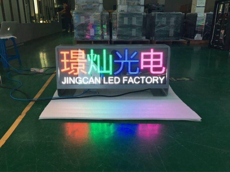 Double Sided P5mm Car Roof Sign LED /Taxi Top LED Display for Video Advertising