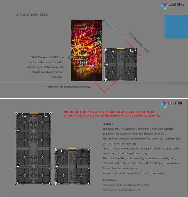 Waterproof Giant LED Screen Rental P3.91 P4.81 HD Pictureled Light Panels Display Indoor P4 P3