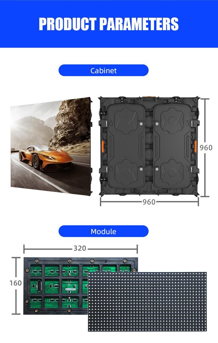 0.92m^2 Text Fws Cardboard, Wooden Carton, Flight Case Screen LED Display