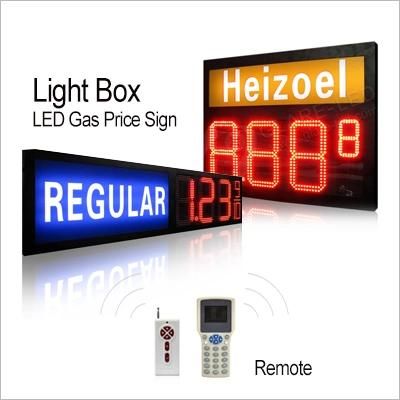 Outdoor RF Remote Control Waterproof Petrol Station LED Digital Fuel Price Screens LED Box Light Gas Price Sign