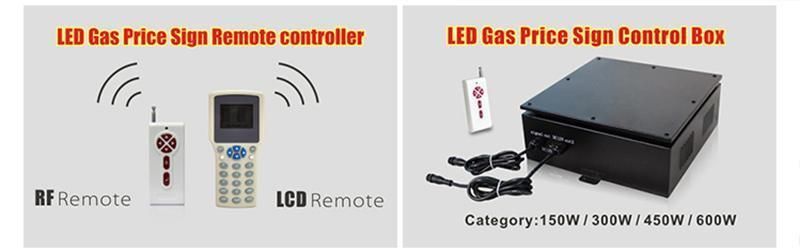 60inch Outdoor Remote Control 7 Segment Digital Gas Price Digital Number Sign Board LED Display Panel