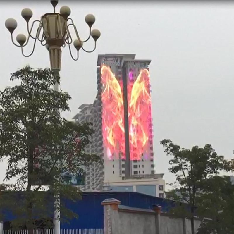 P100 Full Color Advertising Flexible LED Glass Wall