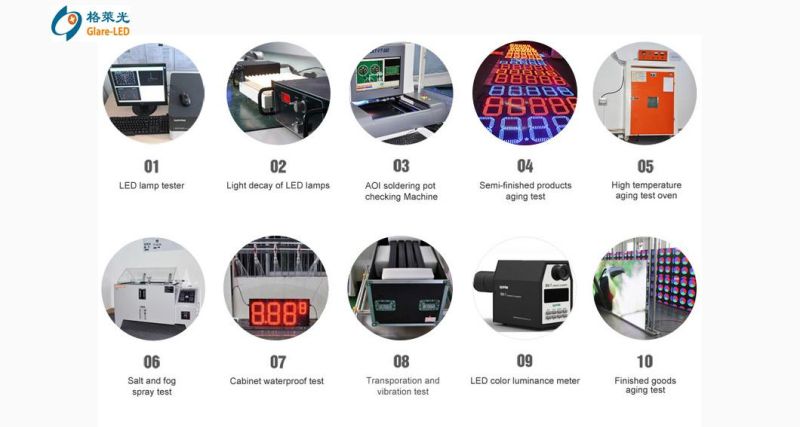 Petrol Station Red/Green/White Gas Price Signage RF Controller/Mobile APP Control Digital Number LED Display Board