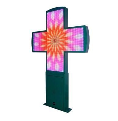 P10 LED Pharmacy Cross Display RGB LED Pharmacy Display Sign