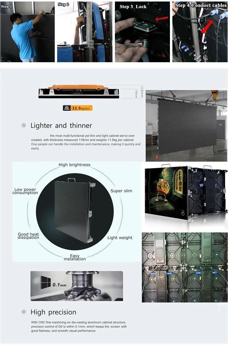 284444 Dots/Sqn ETL Approved Fws Cardboard, Wooden Carton, Flight Case Pantalla LED Display Board