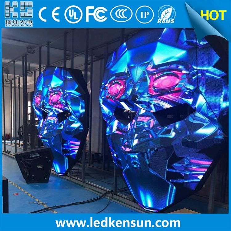 Special Shape Flexible P4 Indoor Face Shape LED Display