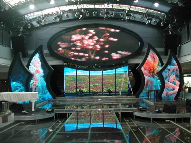 Indoor Irregular Shape DJ Table Butterfly Display LED Screen