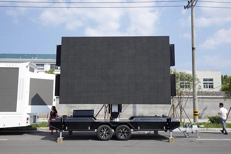 P8 Video Display Outdoor Advertising Mobile LED Screen Trailer