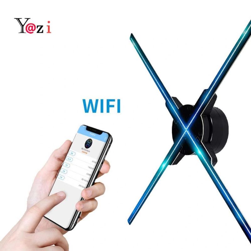 3D WiFi 384 Hologram Advertising Display LED Fan Advertising Hologram 3D Holographic LED Fan with WiFi APP Control