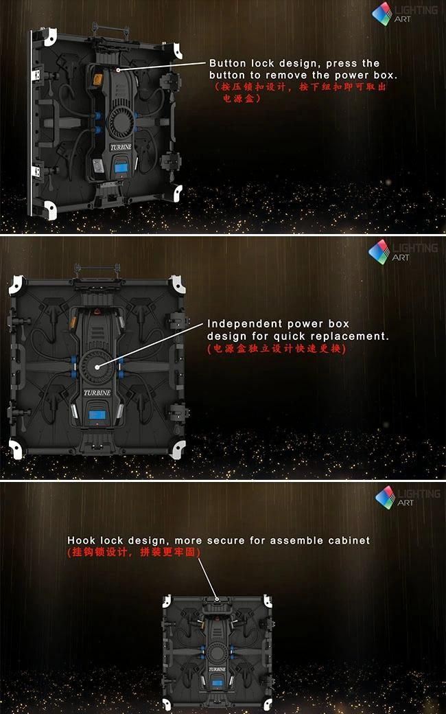 Turbine Series P4.81 Easiest Disassemble Rental LED Video Wall Panel in LED Display Indoor