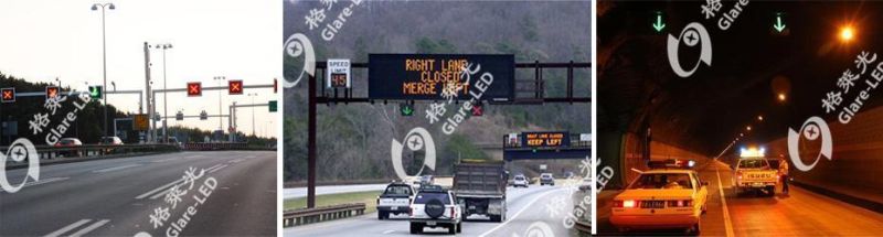 LED Lane Guiding Red Cross and Green Arrow Traffic Control Sign