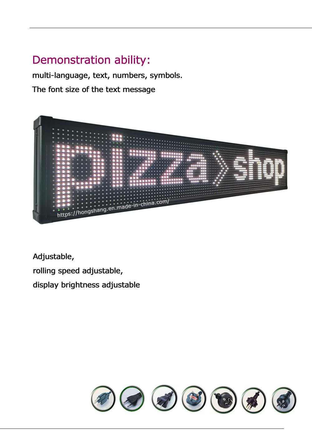 Semi-Outdoor White Logo LED Advertising Promotion Board