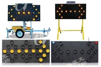 Construction Site on Traffic Road Lane Guidance LED Pre-Warning Arrow Board with Trailer