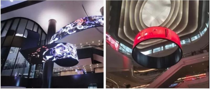 P2 P3 P4 P5 Indoor Flexible LED Module Soft LED Display Screen Curved LED Display for Shopping Mall