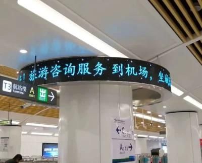 P2.5 Flexible Circle Column Advertising LED Message Sign Round Video Wall