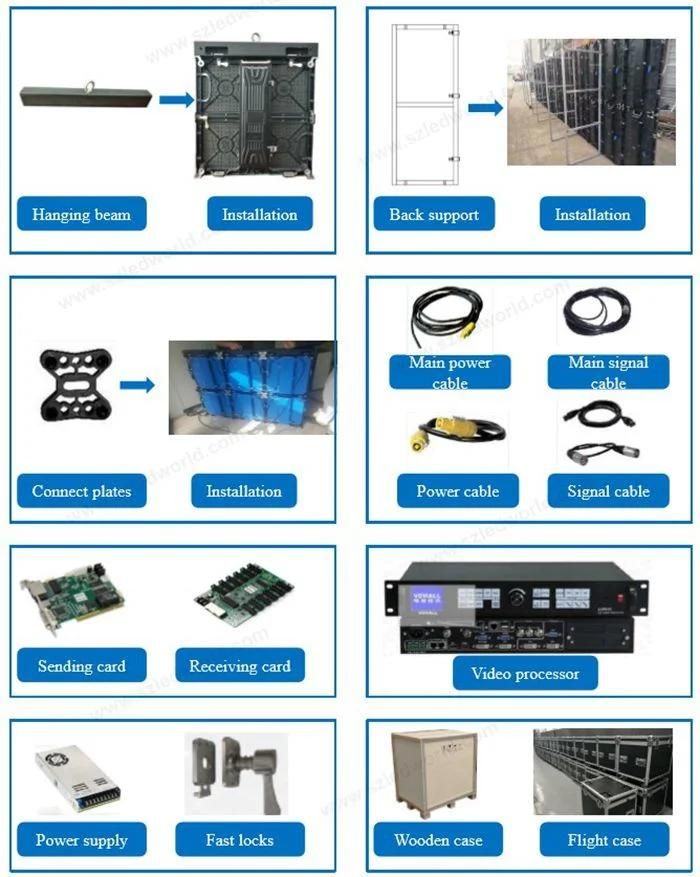 256X128 Module P8 Outdoor Full Color LED Display Panel