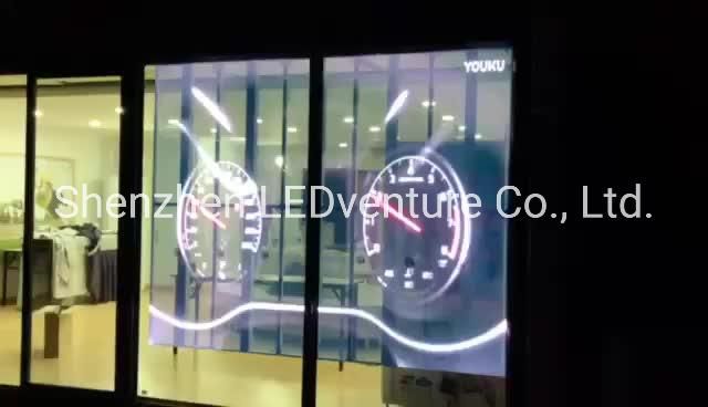 Full Color Indoor P7.8X15.6 Transparent LED Display Screens for Window Advertising