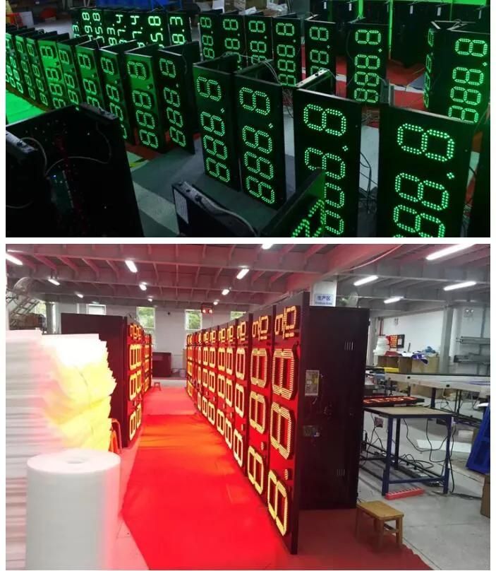 Gas Station Petrol Price LED Screen Red Green White Color 8.888 Gas Price LED Display