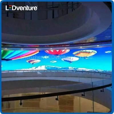 Full Color Indoor P2.5 Big Size Curve Flexible Advertising LED Billboard Display Screen