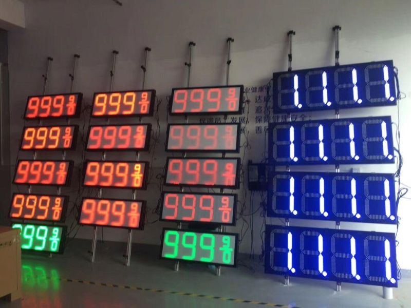 8.88 9/10 LED Gas Price Sign R/G/B/W/Y Color Remote Control Gas Price LED Sign